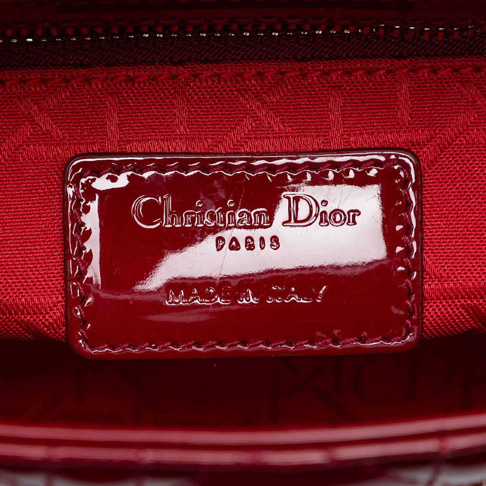 Pre-Loved Dior Mini Patent Cannage Lady Dior - Picture 5 of 7